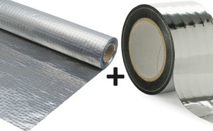 Set Miofol® 125 AV l 1,50mx25m ( binnenzijde; dampdicht) + VAST-R Aluminium Tape 75 mm x 25 mtr