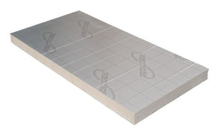 Plaat PIR 40mm dik Rd 1,8 - Recticel Silver - aluminium cachering - 600x1200mm (0.72m2)